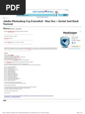 adobe photoshop cs5 extended mac osx