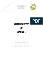 Written Report in Mapeh 4: Republic of The Philippine Tarlac State University College of Education Lucinda Campus