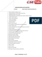 Computer Networks Lab Viva Questions SUBJECT CODE: CS2307/141551 Subject Name: Computer Networks Lab