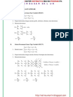 Sistem Persamaan Linier