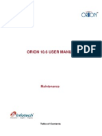 Orion 10.6 - Maintenance - User Manual