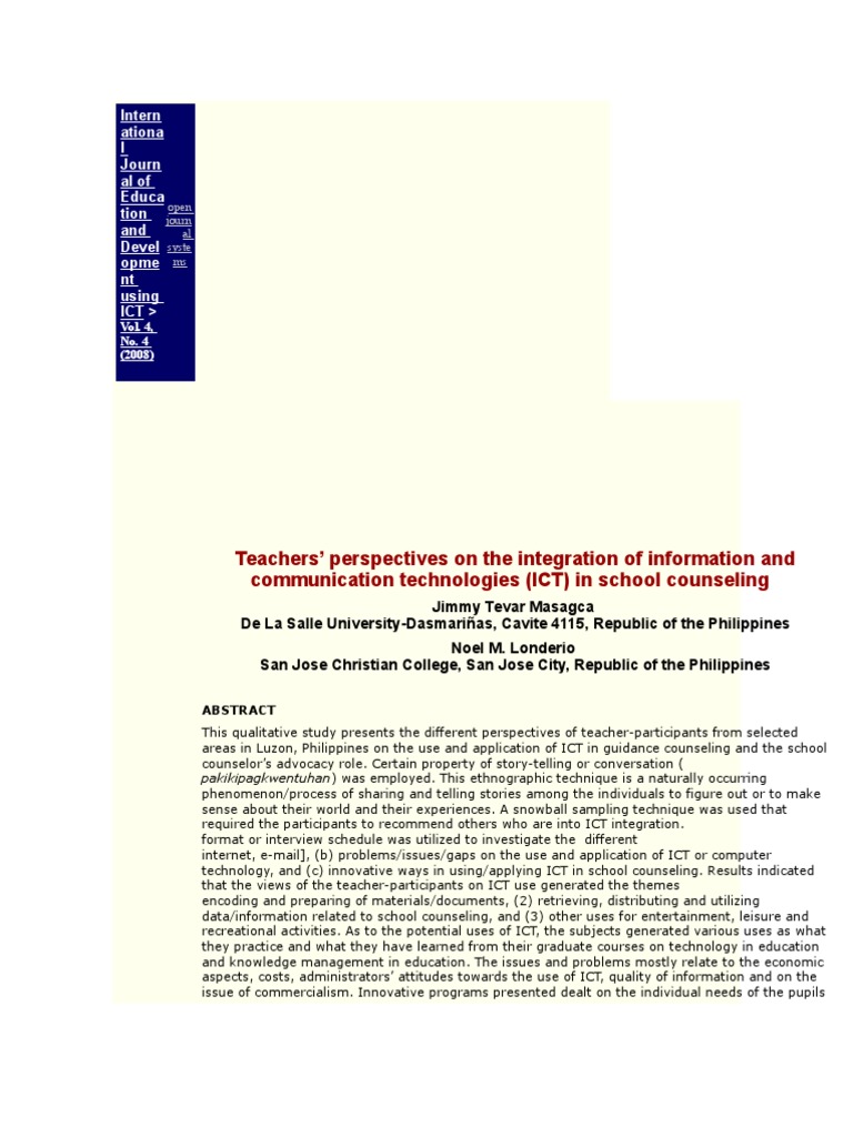 International Journal of Education and Development Using ICT | PDF ...