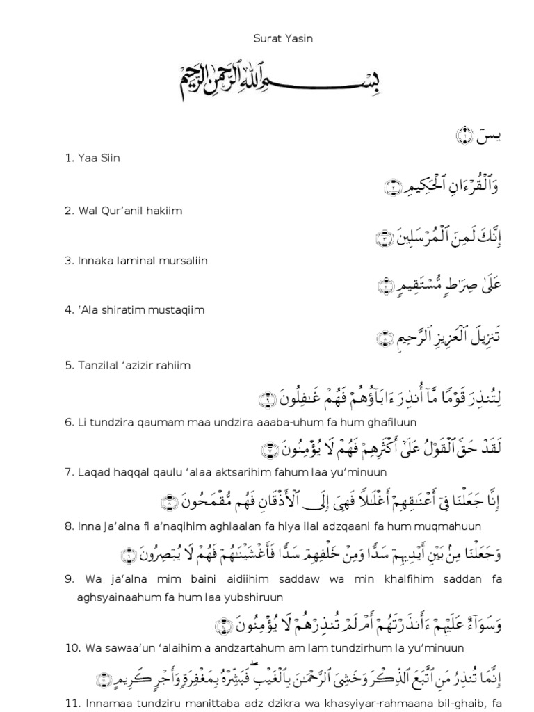Surat Yasin | PDF | Philosophy