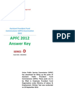 APFC 2012 Answer Key Series D