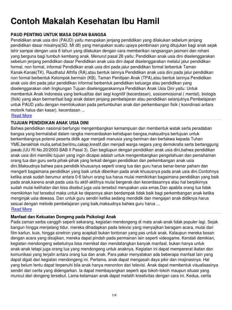Contoh Makalah Kesehatan Ibu Hamil