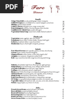 Download Fare Restaurant Dinner Menu 091712 by Fare Restaurant SN110066441 doc pdf