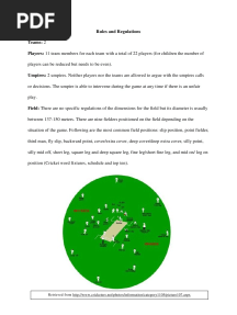 Cricket Rules and Regulations