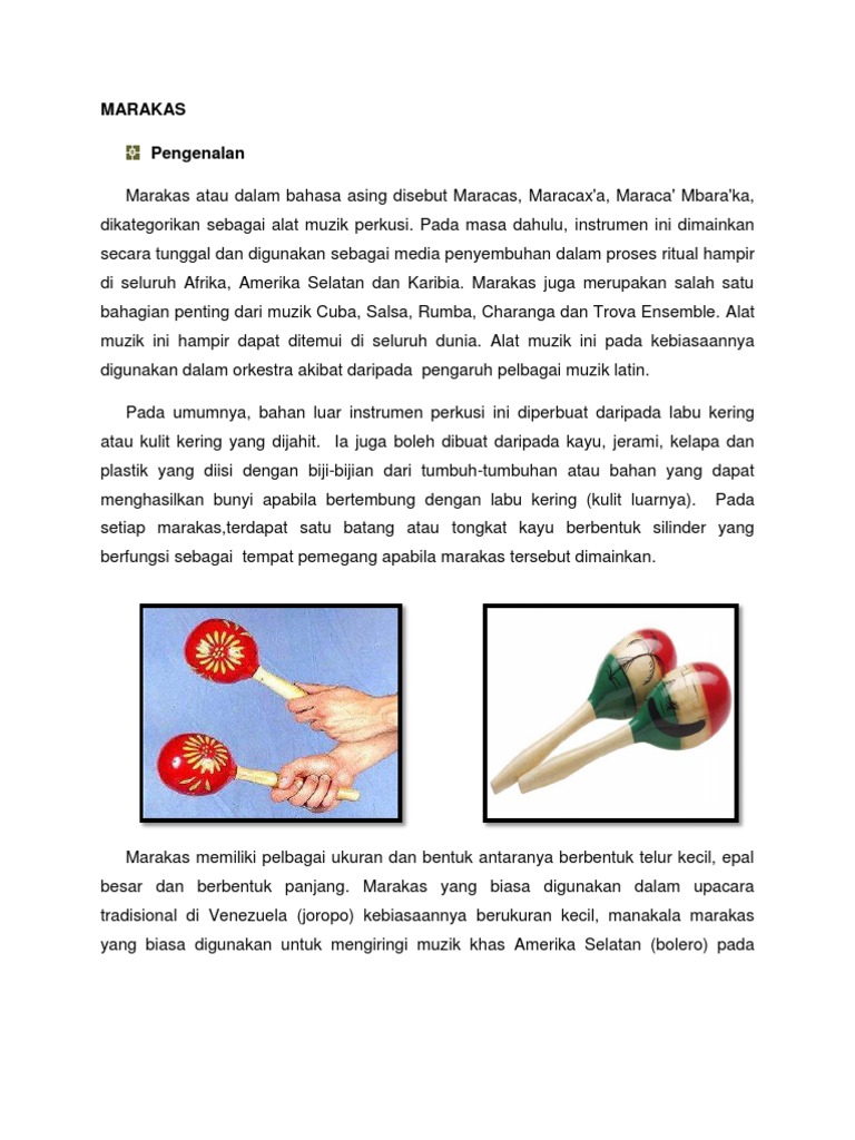 Sejarah Marakas