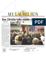 Gov. Christie Talks Middle Class Reform: Inside This Issue