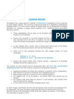 League Rules: Stableford