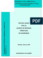 Politica Marco de No Maderables en Guatemala