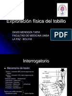 Exploración física de tobillo