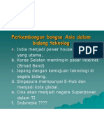 Perkembangan Bangsa Asia Dalam Bidang Teknolog