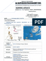 NDRRMC Update Severe Weather Bulletin No 16 Re Typhoon Nina (Prapiroon)