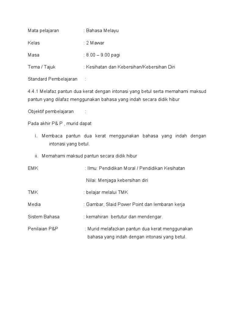 Rph Bahasa Melayu Tahun 2 Pdf