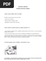 ATIVIDADE AVALIATIVA Anfíbios