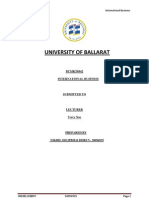 University of Ballarat: BUMKT6942 International Business