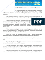 Oct16.2012 C Update - All Stakeholders Have A Role Within Bangsamoro Peace Framework: Leonen