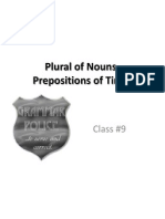 Class 9 Plural Preposition