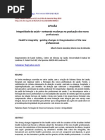 Integralidade da saúde... González &amp; Almeida, 2010