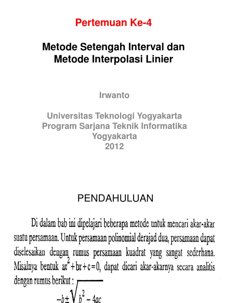 Contoh Soal Interpolasi Linier Metode Numerik Contoh