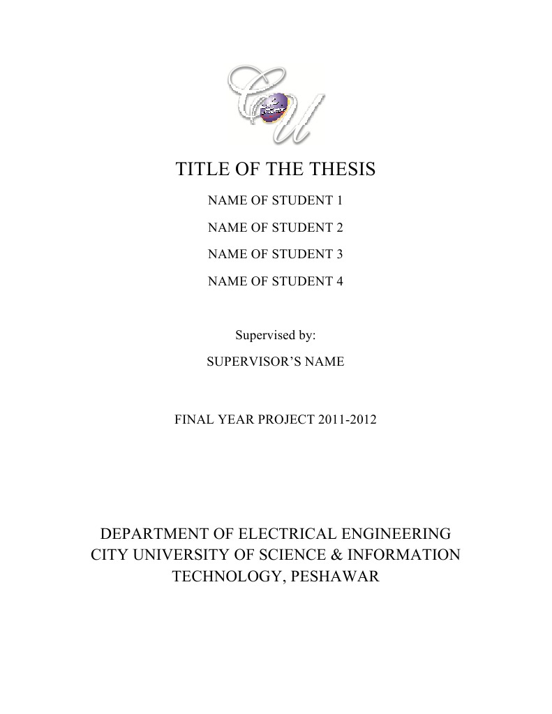 Final Year Project: Electrical Engineering | PDF