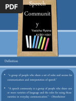 Chapter 5 - Speech Community