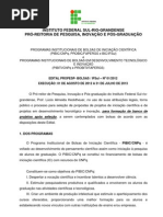 Edital Bolsas PROPESP 01 2012