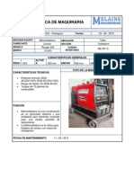 Ficha Técnica de Maquinaria