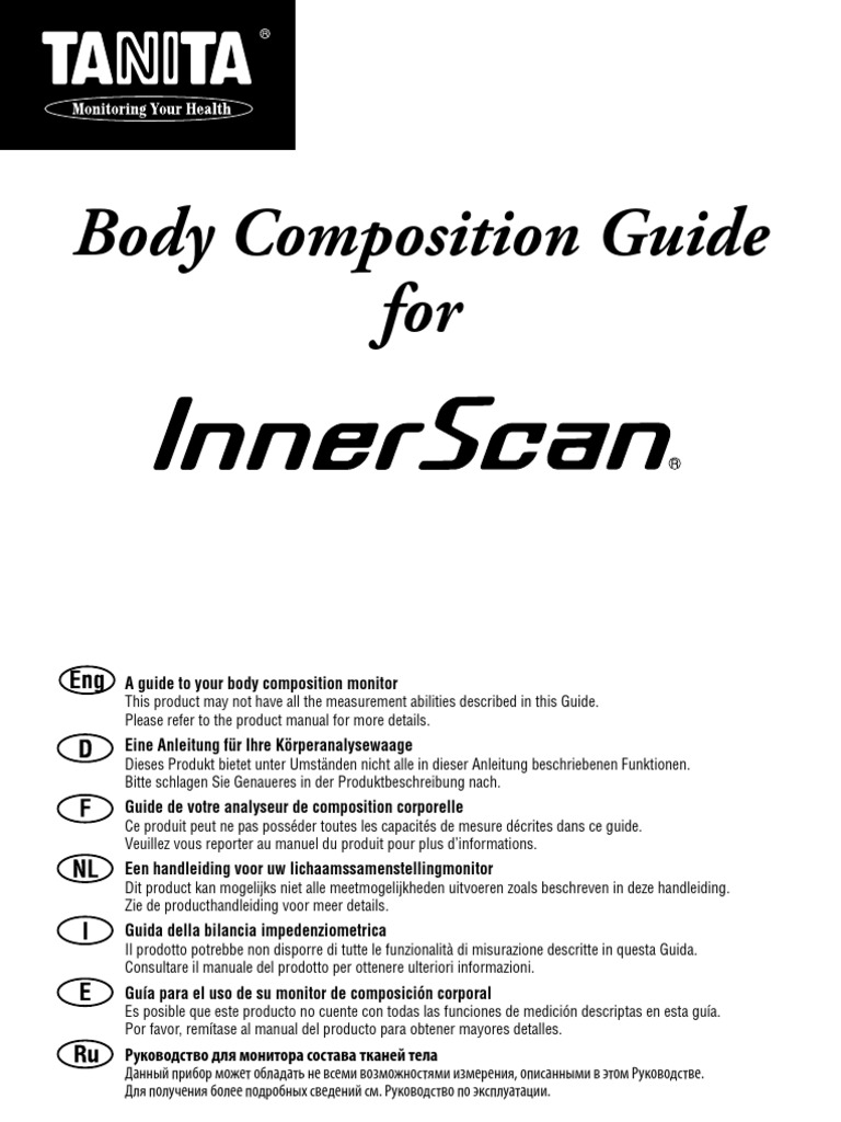 2.body Composition Guide Tanita PDF Determinants Of Health Human Body