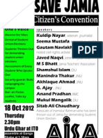 Save Jamia - Citizen's Convention On 18 October