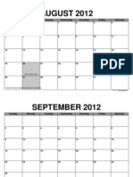 2012-2013 Philippine Calendar with Holidays
