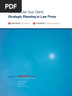 Strategic Planning in Law Firms: Thinking Like Your Client