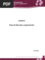 Unidad 2. Tipos de Mercado y Segmentacion