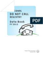 NATIONAL DO NOT CALL REGISTRY Data Book FY 2012
