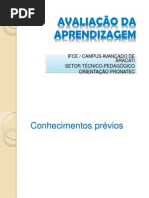 AVALIAÇÃO DA APRENDIZAGEM ok