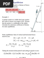 Static Equilibrium: M M M F F F