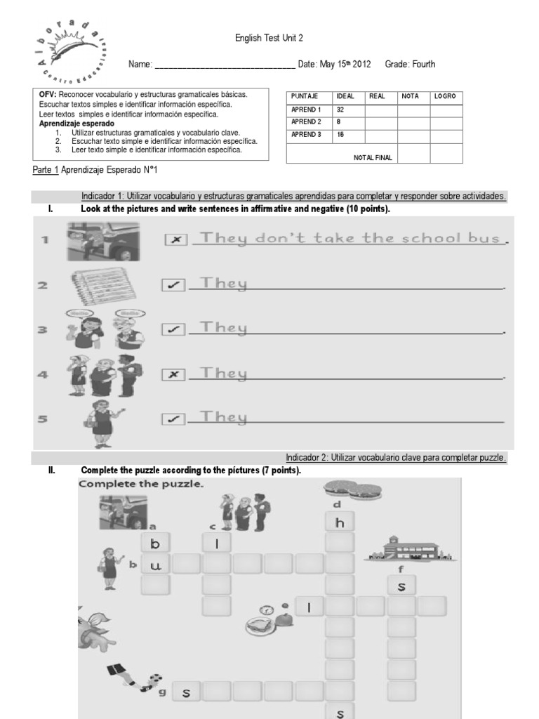 English Test Unit 2 | PDF | Crecimiento personal y profesional ...