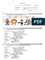 English Test Unit 5