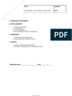 Procedimento Trabalhos em Altura