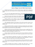 Oct17 - Solon Pushes Amendments To Magna Carta For Public School Teachers