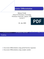 Successive Di Erentiation: Nishant Parikh School of Petroleum Technology Petroleum University, Gujarat, India Lecture-3