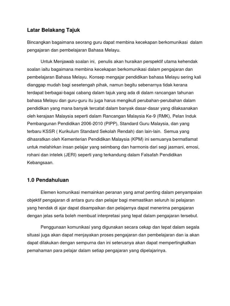 Komunikasi Berkesan Dalam Pengajaran Dan Pembelajaran  PDF