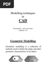 Modelling Techniques in CAD