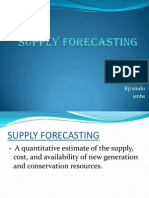 Seminar On Supply Forecasting