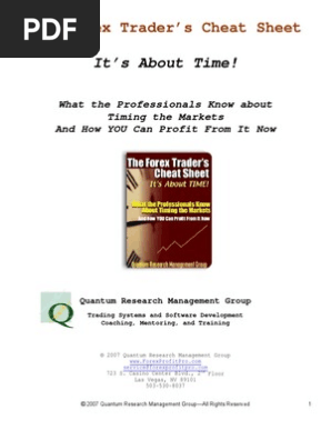 Forex Cheat Sheet Foreign Exchange Market Financial Markets - 