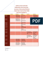 Jadwal Mata Kuliah Semester 2