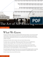 The Art of Not Knowing (Issue 97)