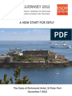 A New Start For EBTs - Guernsey, Dec 7 2012
