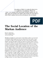 Social Location of The Markan Audience